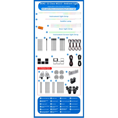 BENz (EClass-W213) 4-piece set (Applicableto2016-2023models)
