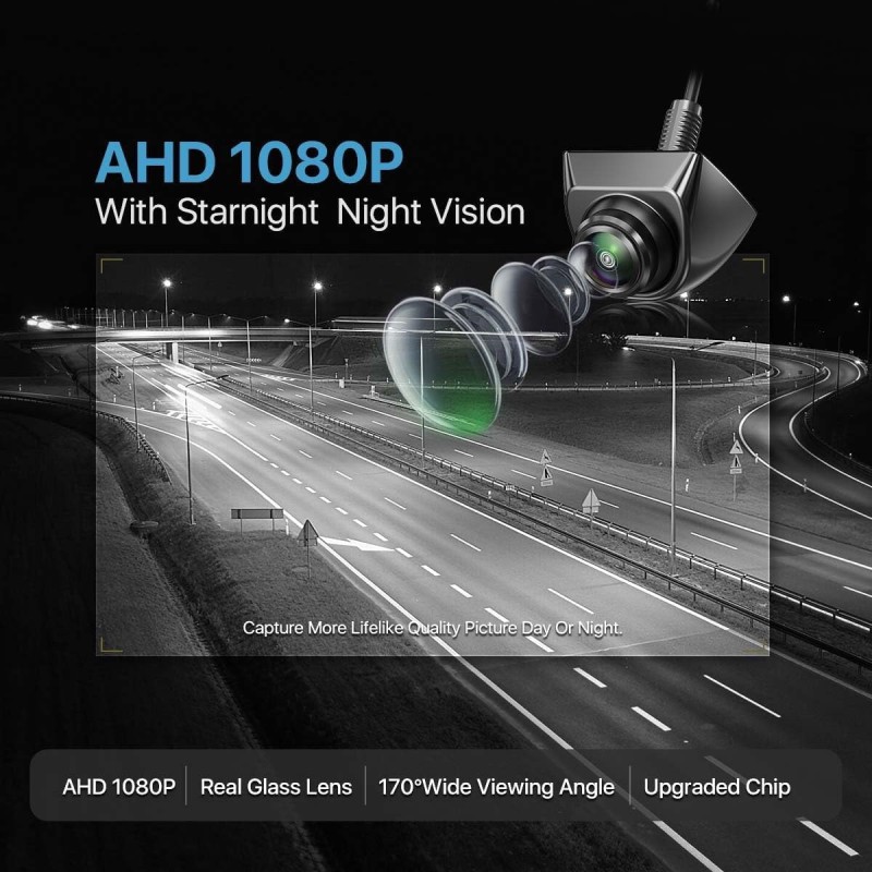 Universal Korean car plug-in right blind spot front view starlight night vision car waterproof reversing image camera