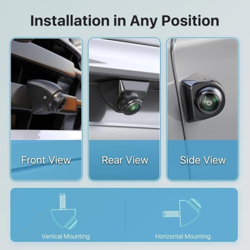 Universal Korean car plug-in right blind spot front view starlight night vision car waterproof reversing image camera
